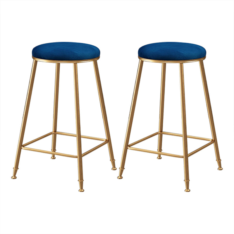 Coffee Shop Glam Bar Stool Iron Legs Footrest Stack-able Counter Stool