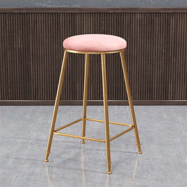 Coffee Shop Glam Bar Stool Iron Legs Footrest Stack-able Counter Stool