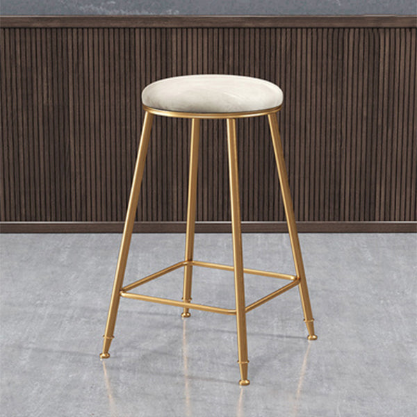 Coffee Shop Glam Bar Stool Iron Legs Footrest Stack-able Counter Stool
