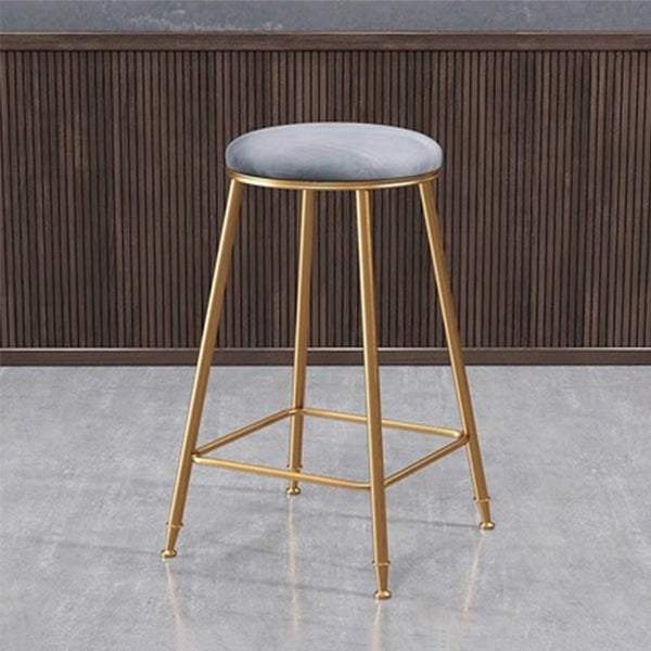 Coffee Shop Glam Bar Stool Iron Legs Footrest Stack-able Counter Stool