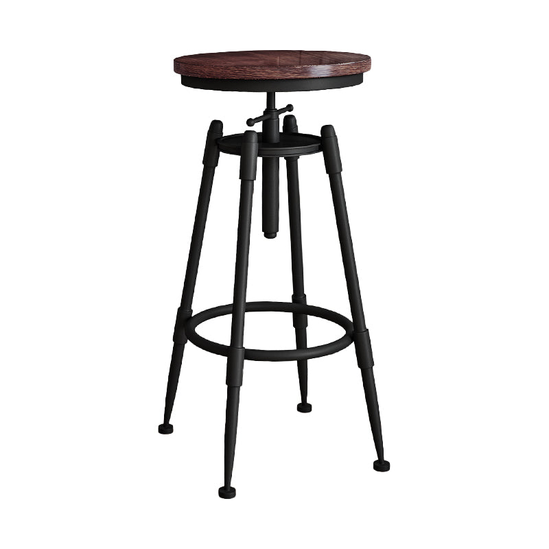Industrielle armlose hingelbare Counterhocker Iron Restaurant Barhocker mit Pedal