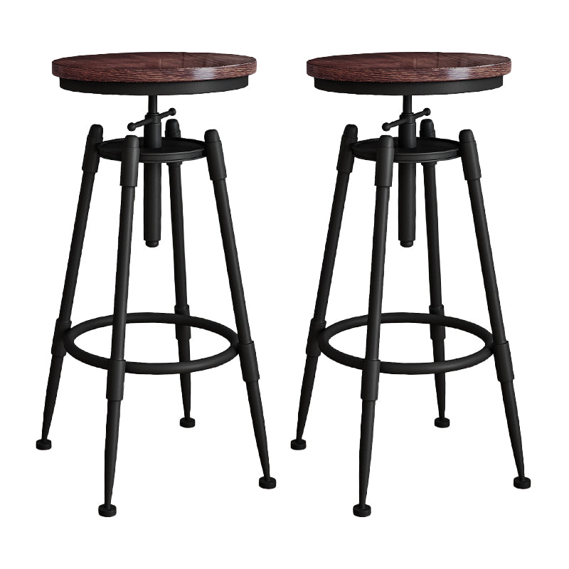 Industrielle armlose hingelbare Counterhocker Iron Restaurant Barhocker mit Pedal