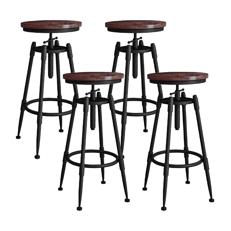 Industrielle armlose hingelbare Counterhocker Iron Restaurant Barhocker mit Pedal