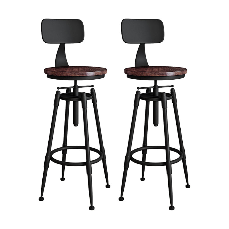 Industrielle armlose hingelbare Counterhocker Iron Restaurant Barhocker mit Pedal