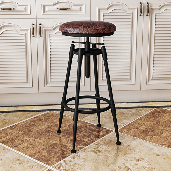 Industrielle armlose hingelbare Counterhocker Iron Restaurant Barhocker mit Pedal