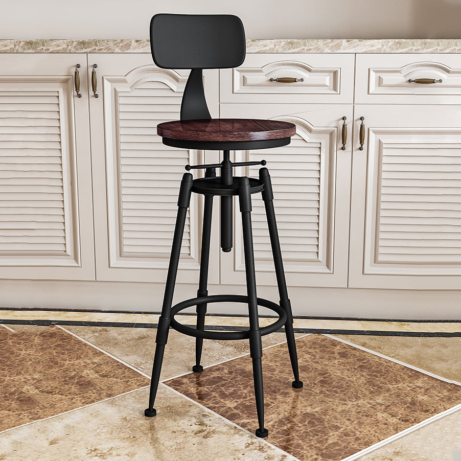 Industrielle armlose hingelbare Counterhocker Iron Restaurant Barhocker mit Pedal