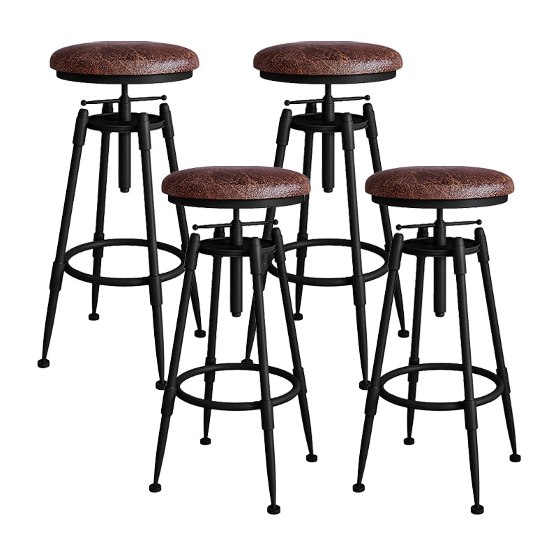 Industrielle armlose hingelbare Counterhocker Iron Restaurant Barhocker mit Pedal