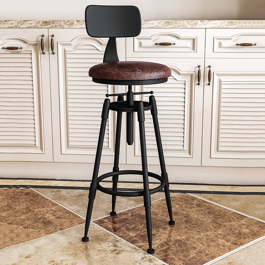 Industrielle armlose hingelbare Counterhocker Iron Restaurant Barhocker mit Pedal
