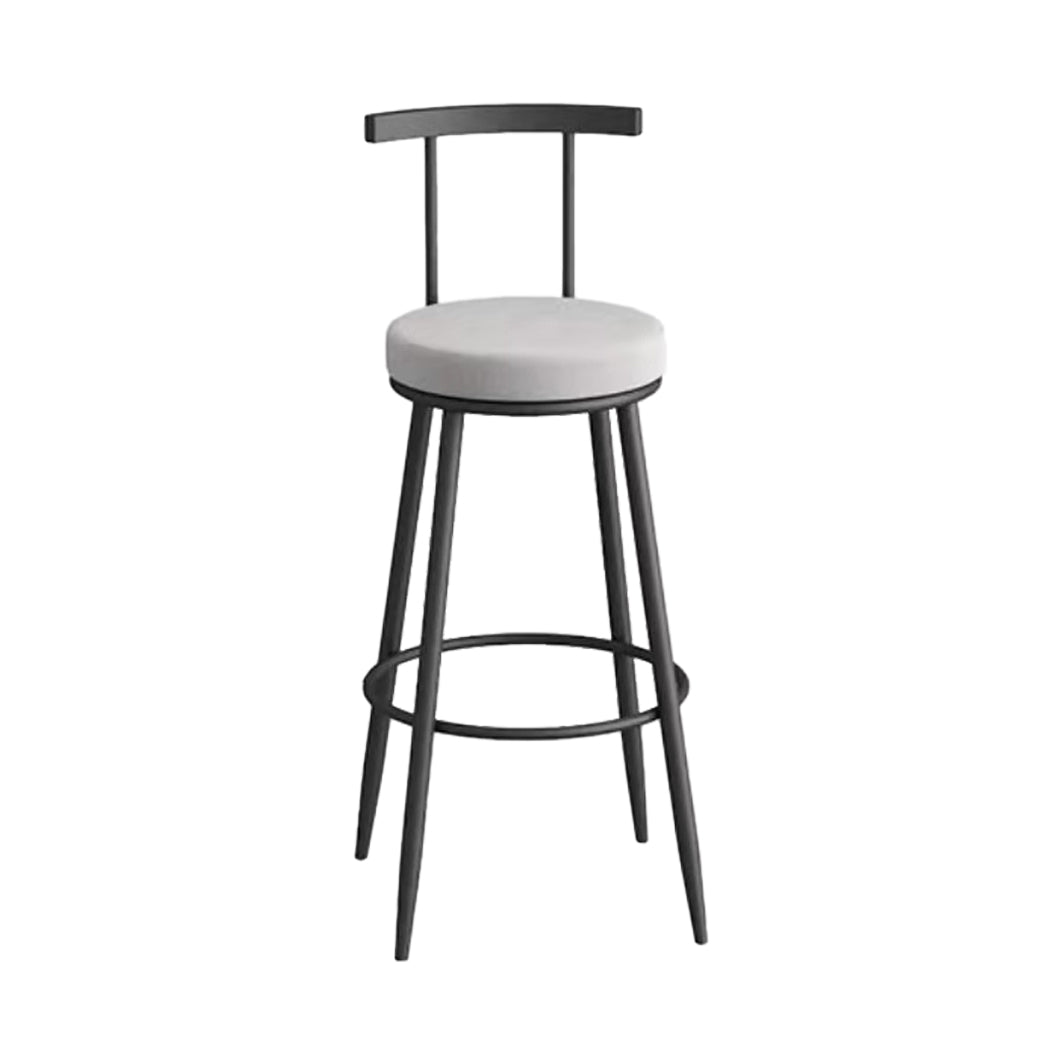Glam Metal Upholstered Barstool Indoor Bar Stool with Iron Legs