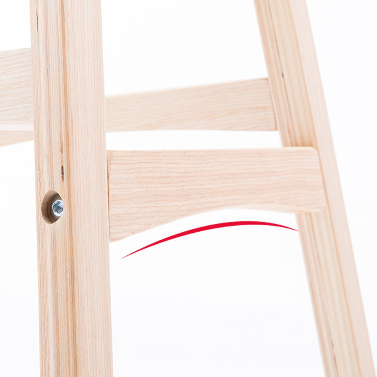 Modern Backless Barstool Indoor Wood Bar Stool with Acrylic Seat