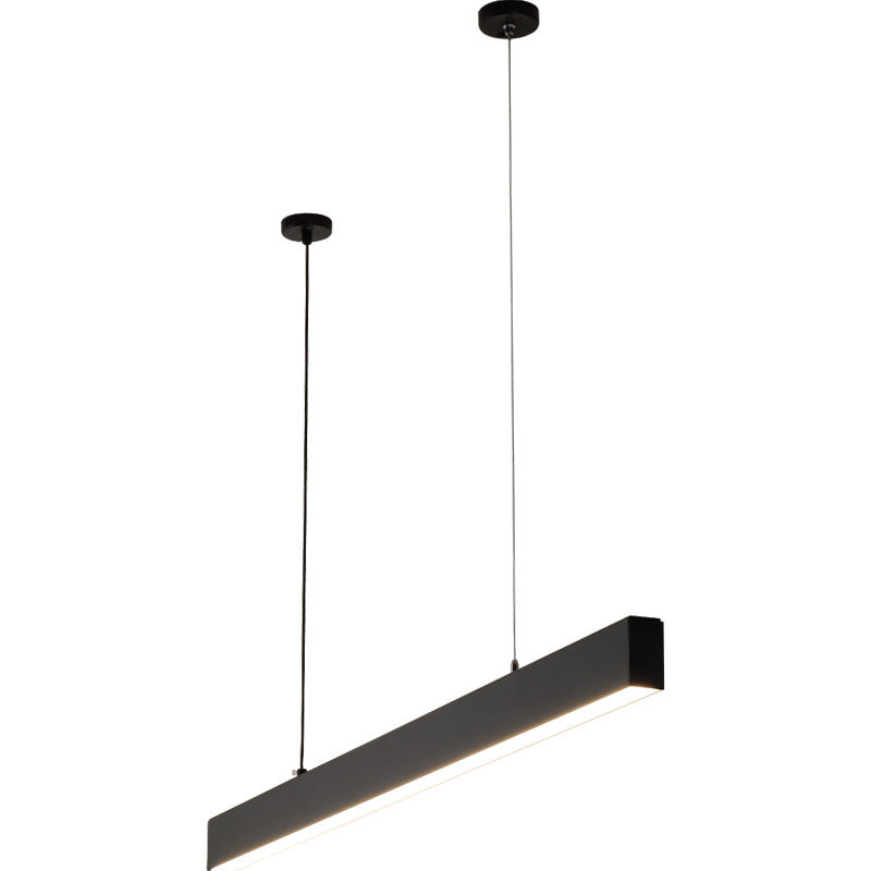 Nordic Island Light Modern LED Long Strip Chandelier Lamp Fixture for Dining Room