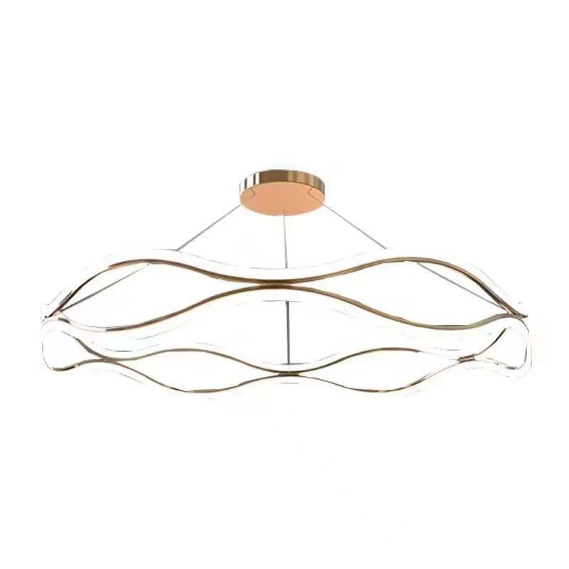 Unique Shape Chandelier Lamp Modern 2 Lights LED Hanging Light for Bedroom