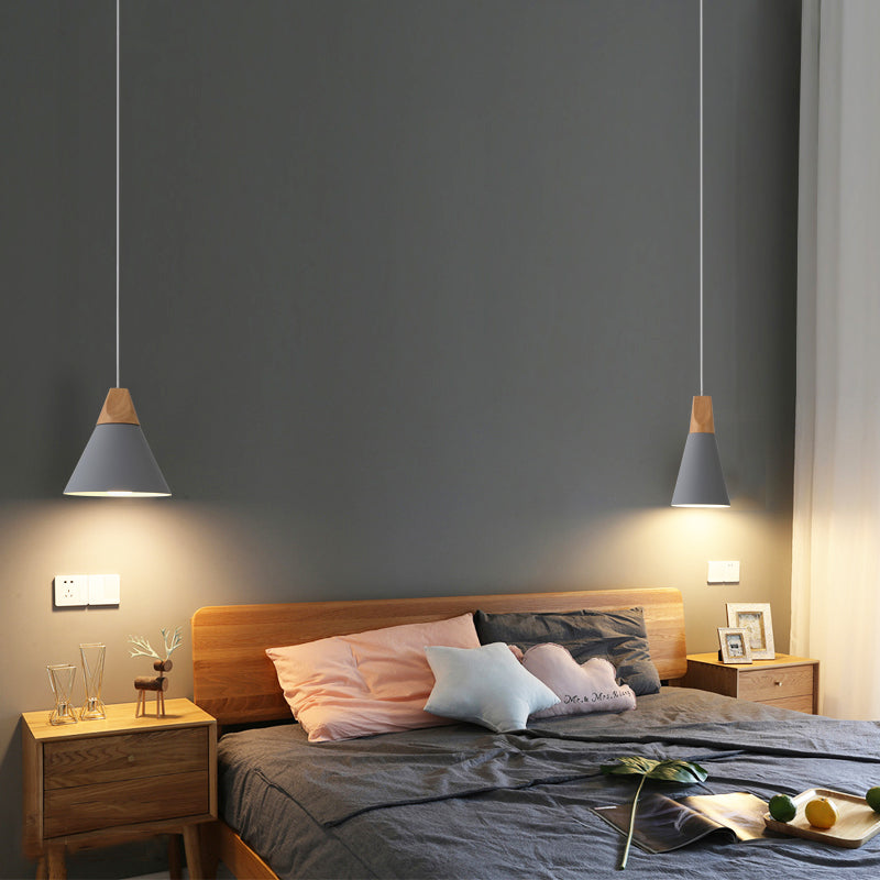 Macaroon Modern Hanging Lamps Aluminum Shade Pendant Lighting Fixtures