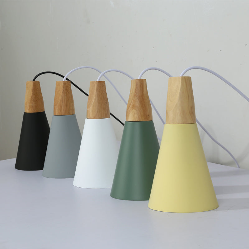 Macaroon Modern Hanging Lamps Aluminum Shade Pendant Lighting Fixtures