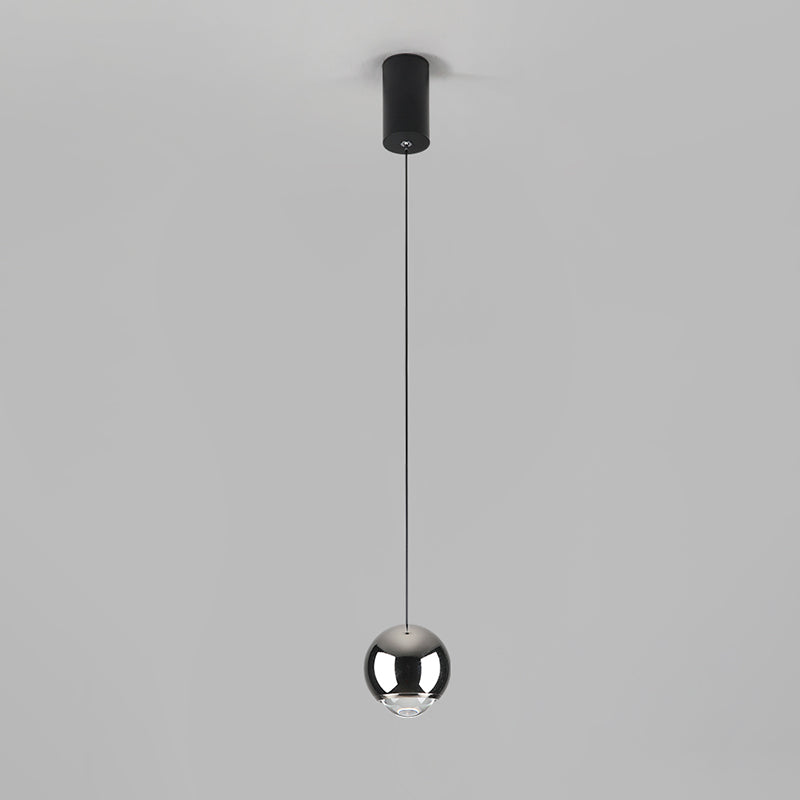 Globe Hanging Light Fixtures Modern Suspension Lamp with Clear Acrylic Shade