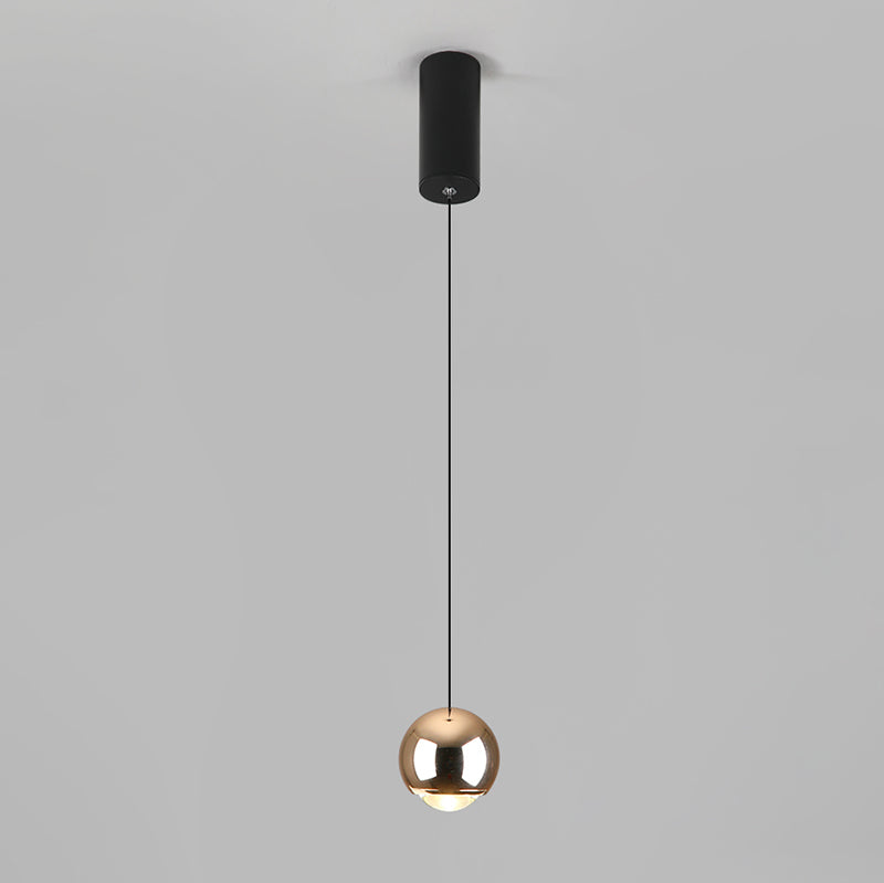 Globe Hanging Light Fixtures Modern Suspension Lamp with Clear Acrylic Shade