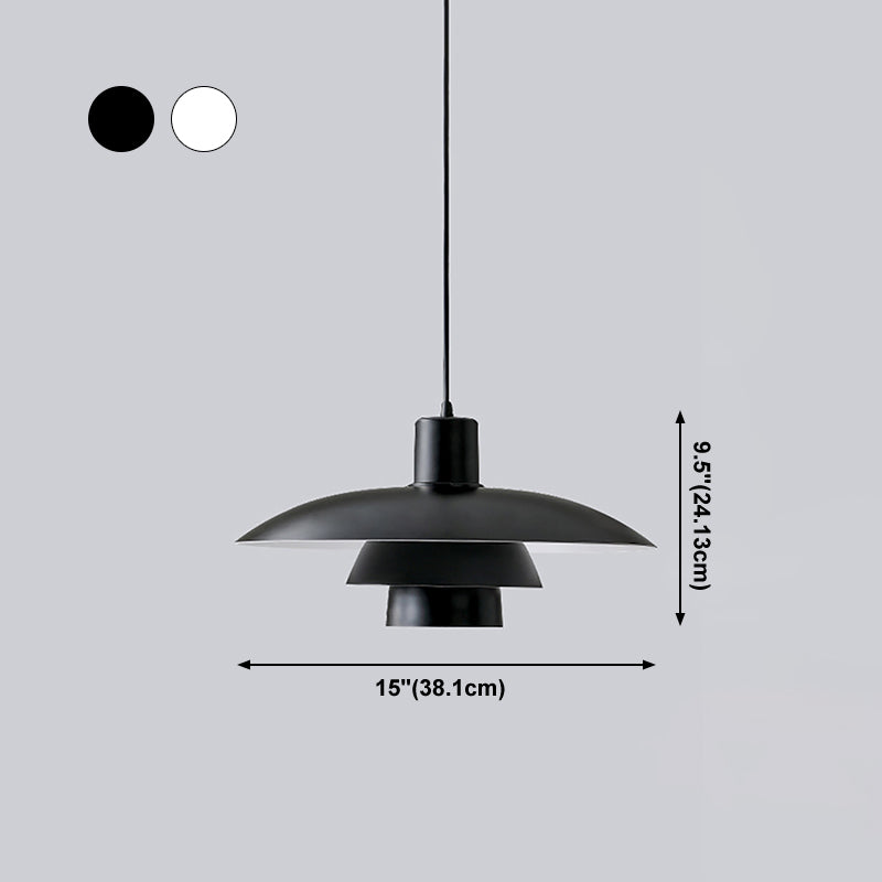 1 Light Metal Hanging Light Modern Style Pendant Light for Dining Room Kitchen