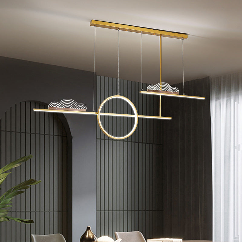 Nordic Island Light Moderne einfache LED -Kronleuchterlampenvorrichtung für Esszimmer