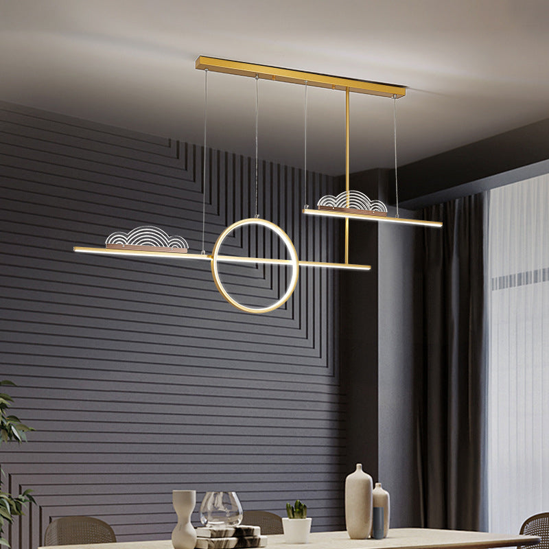 Nordic Island Light Moderne einfache LED -Kronleuchterlampenvorrichtung für Esszimmer