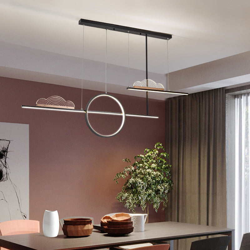 Nordic Island Light Moderne einfache LED -Kronleuchterlampenvorrichtung für Esszimmer