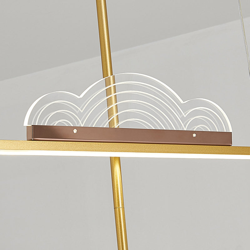 Nordic Island Light Moderne einfache LED -Kronleuchterlampenvorrichtung für Esszimmer