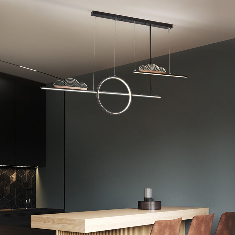 Nordic Island Light Moderne einfache LED -Kronleuchterlampenvorrichtung für Esszimmer