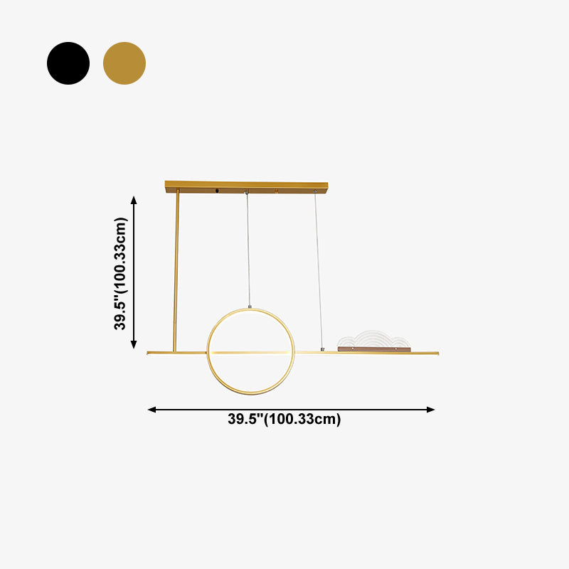 Nordic Island Light Moderne einfache LED -Kronleuchterlampenvorrichtung für Esszimmer