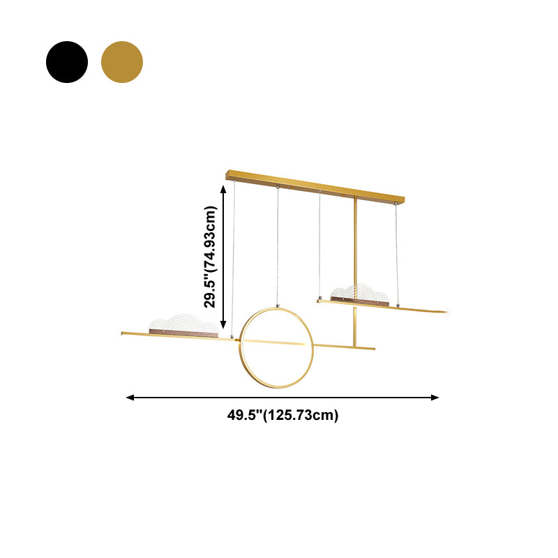 Nordic Island Light Moderne einfache LED -Kronleuchterlampenvorrichtung für Esszimmer