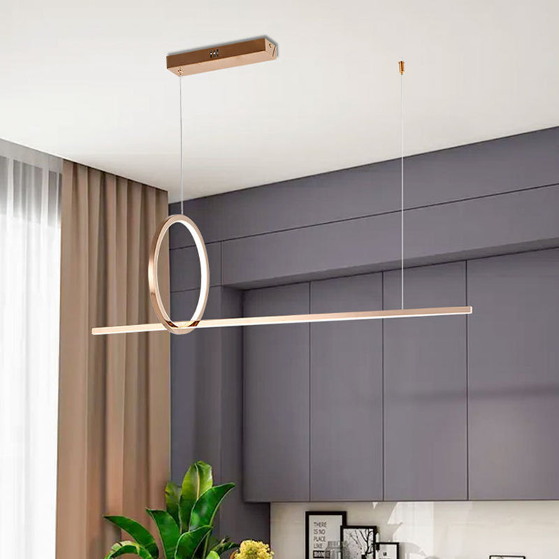 Nordic Modern Island Light Simple LED Chandelier Lamp Fixture for Dining Room