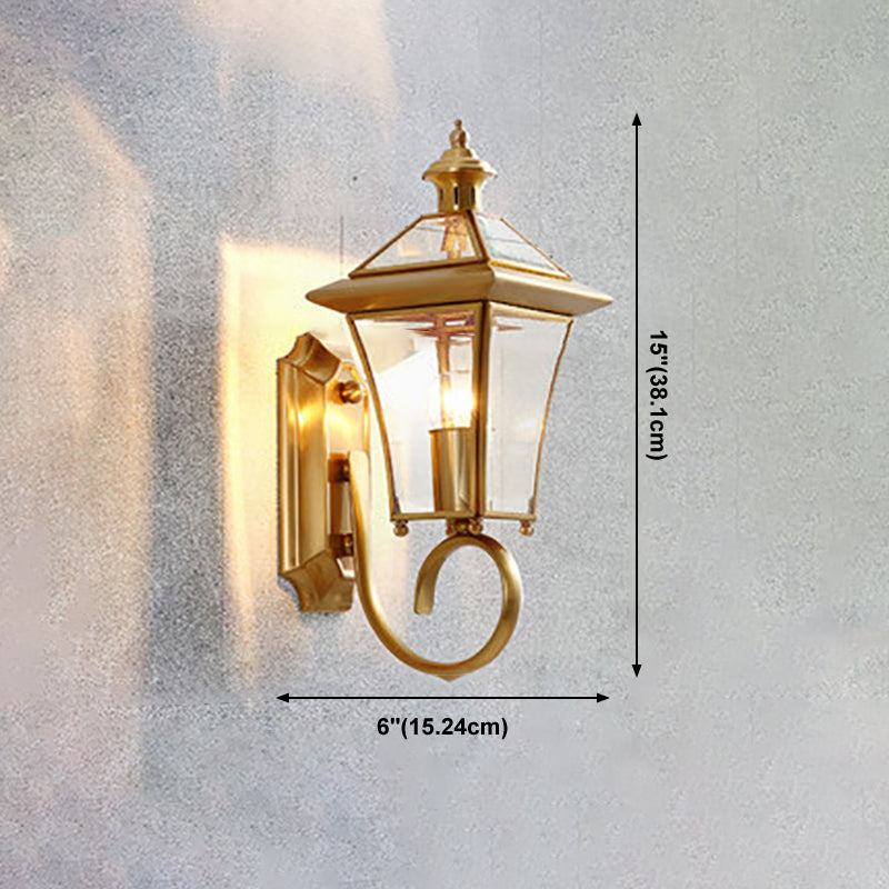 Luce murale in ottone SCONCE Stile vintage Apparecchio di illuminazione da parete ombreggiata in vetro