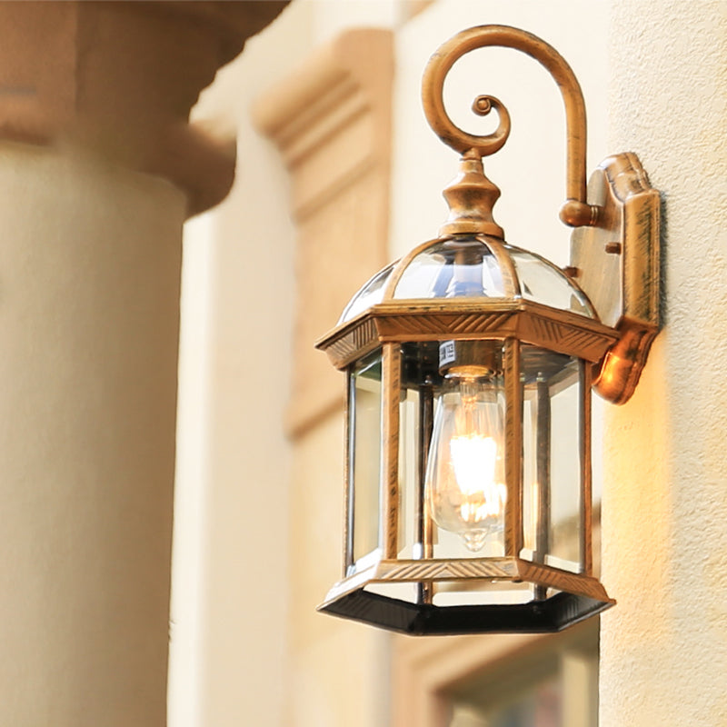 Illuminazione da parete da esterno ombreggiata per la parete vintage in metallo in metallo funce light