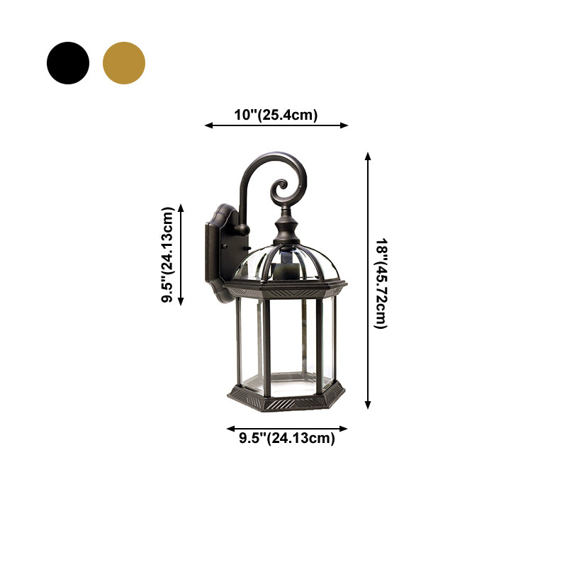 Illuminazione da parete da esterno ombreggiata per la parete vintage in metallo in metallo funce light