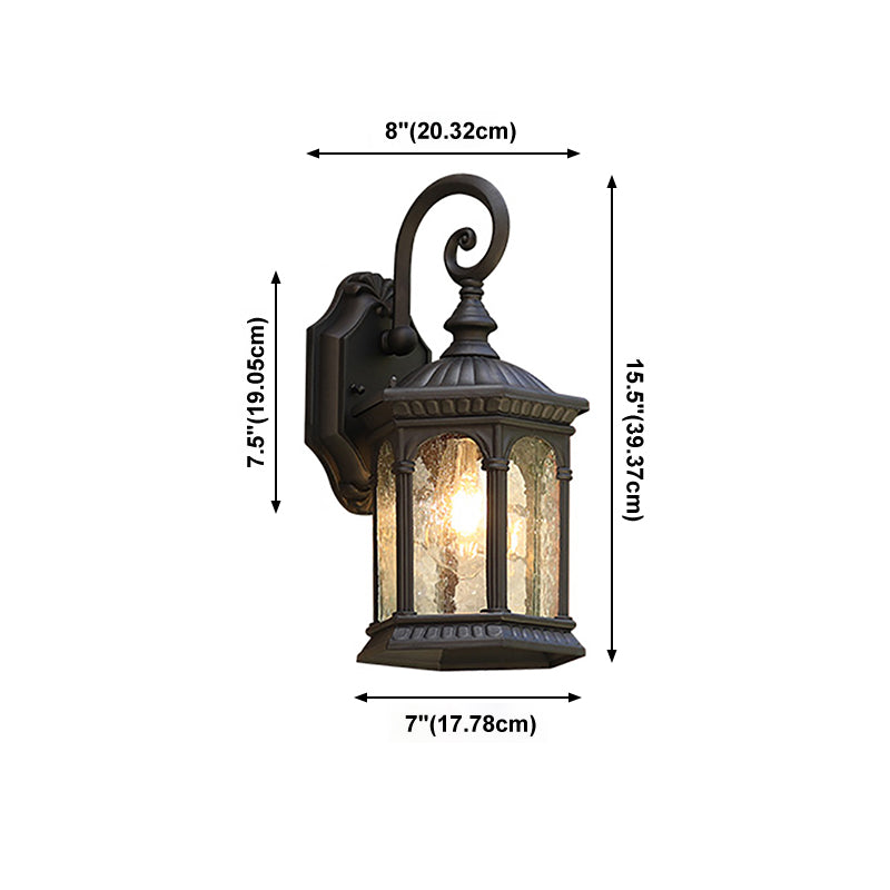 Illuminazione da parete da esterno ombreggiata per la parete vintage in metallo in metallo funce light