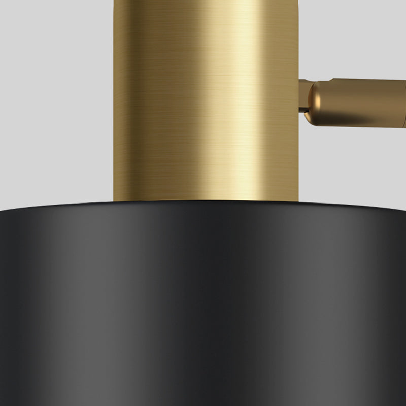 Postmoderne 1 Kopfmetallwandleuchter schwarz-goldener Wandmontageleuchte für Wohnzimmer