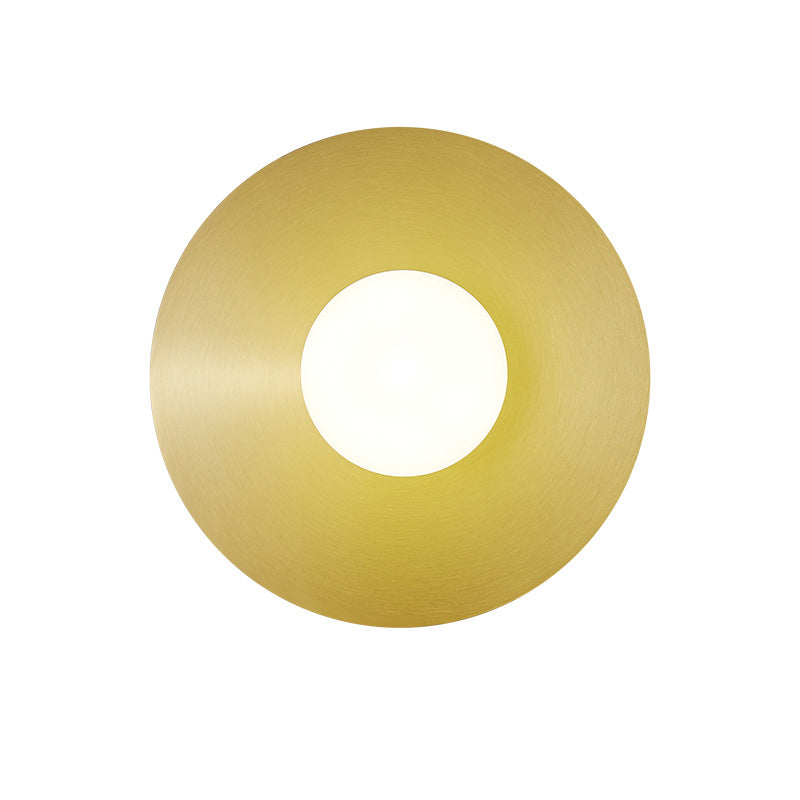 Luz de la pared dorada de la pared de metal de una cabeza posmoderna para sala de estar para sala de estar