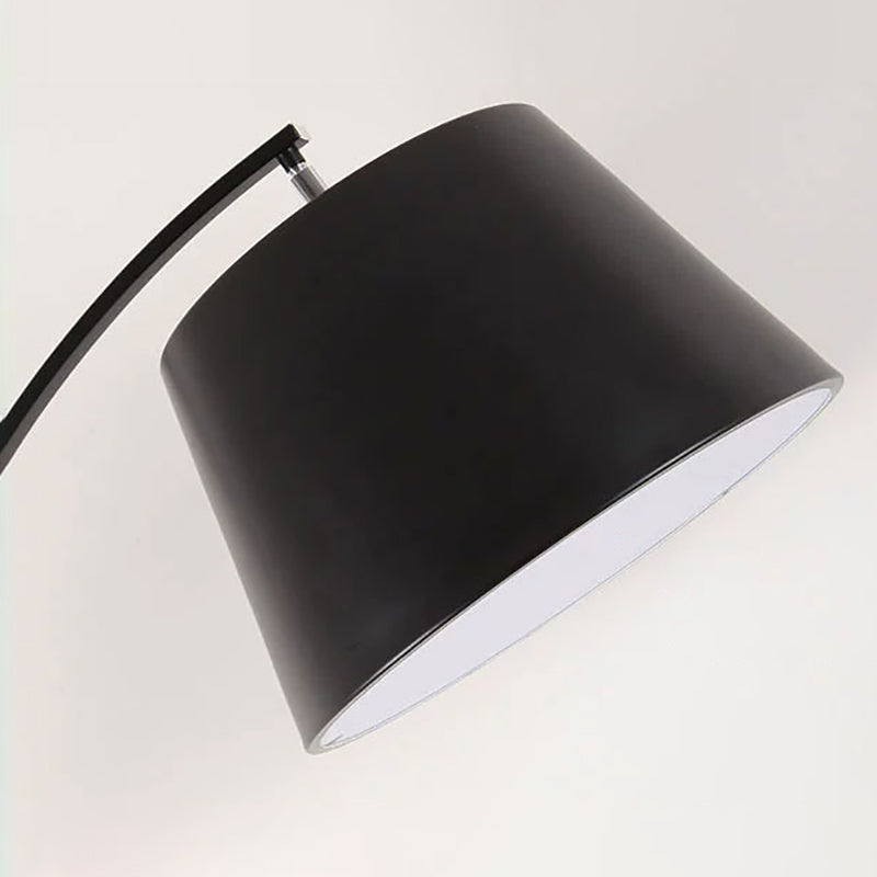 Fishing Rod Metal Floor Lamp Decorative 1-Light Standing Floor Light with Drum Shade