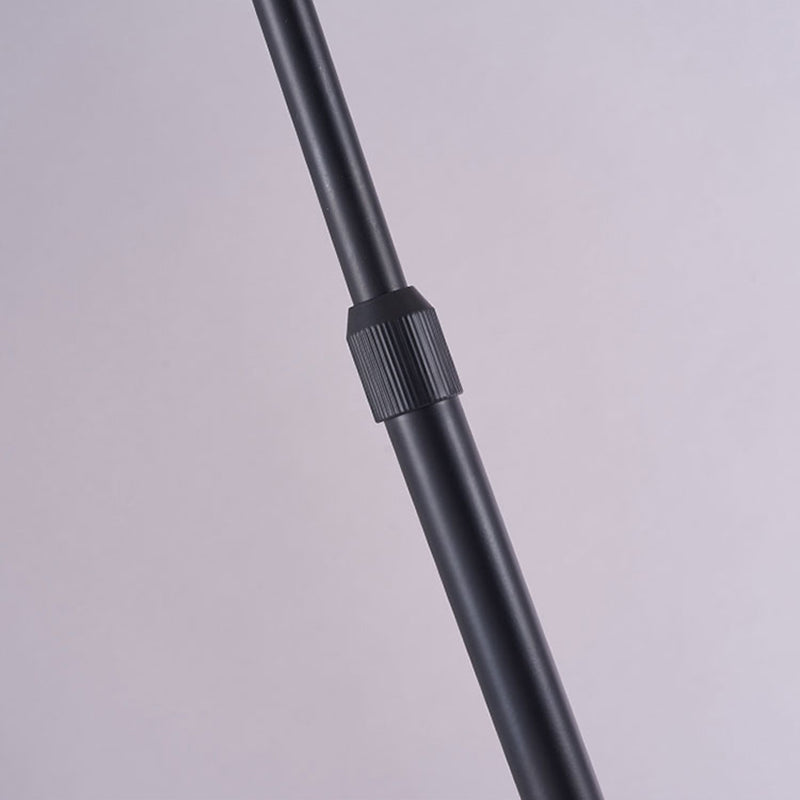 Fishing Rod Floor Reading Light Modern Metal 1-Light Living Room Floor Light with Drum Shade