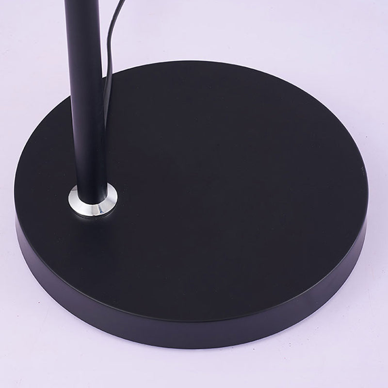 Fishing Rod Floor Reading Light Modern Metal 1-Light Living Room Floor Light with Drum Shade