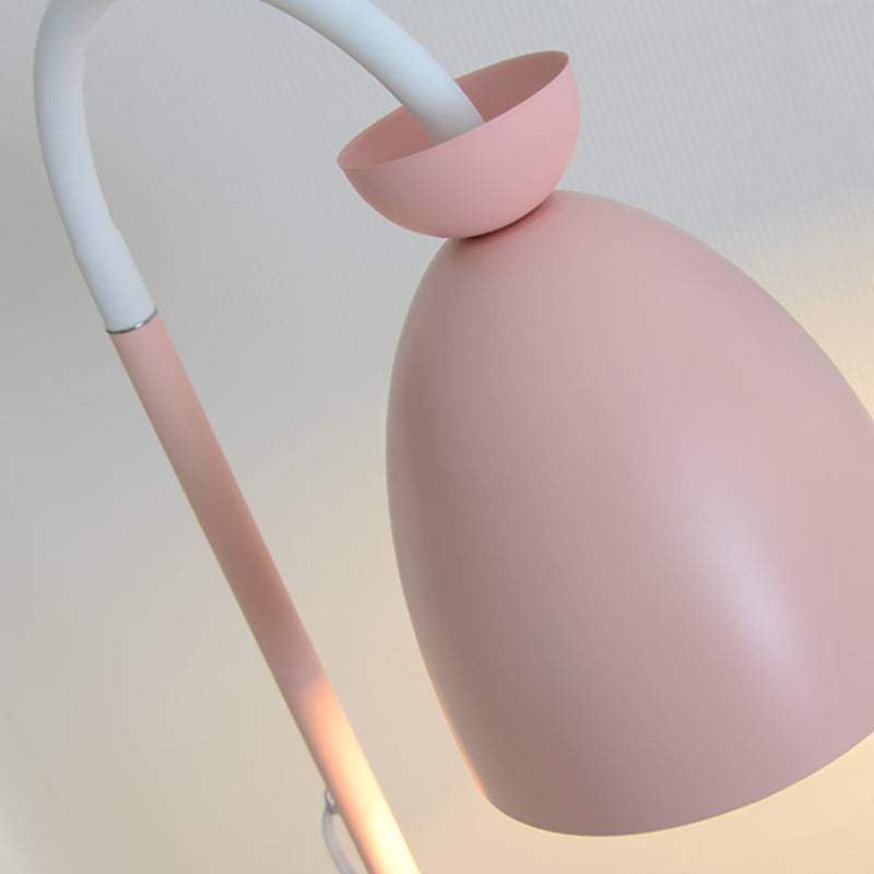 Macaron Bell Leesvloer Lamp metaal 1 kop Bed Bevloer Licht met flexibele arm