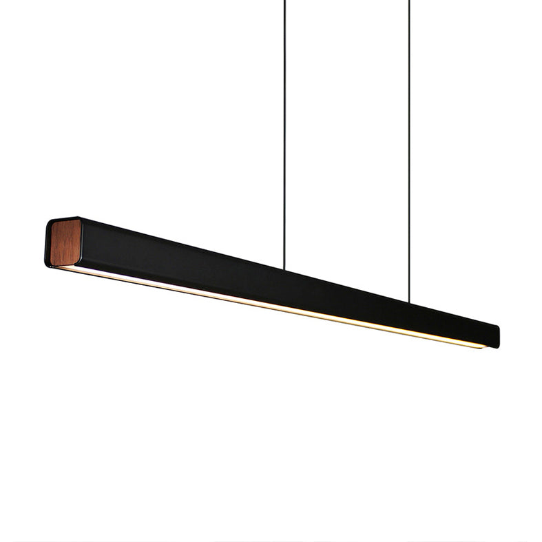 Nordic Pendant Light Modern Simple LED Long Strip Long Chandelier Lampe pour salle à manger