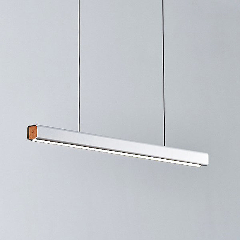 Nordic Pendant Light Modern Simple LED Long Strip Long Chandelier Lampe pour salle à manger