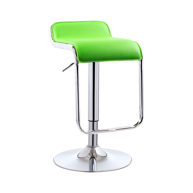 Taburete de bar rectangular moderno reposapiés silla de mostrador de metal ajustable para interiores