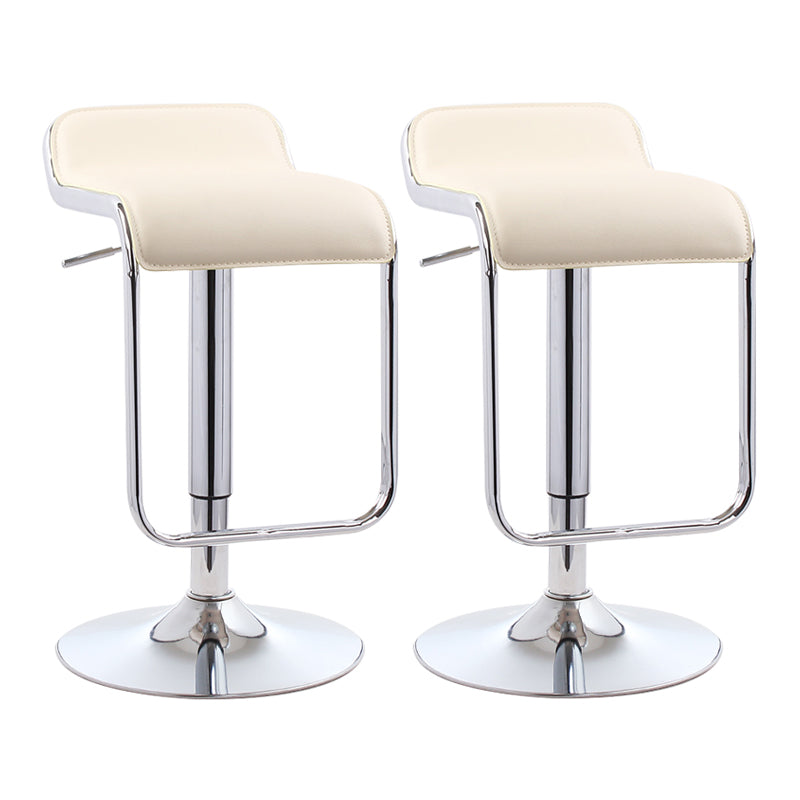 Taburete de bar rectangular moderno reposapiés silla de mostrador de metal ajustable para interiores
