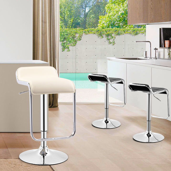 Taburete de bar rectangular moderno reposapiés silla de mostrador de metal ajustable para interiores