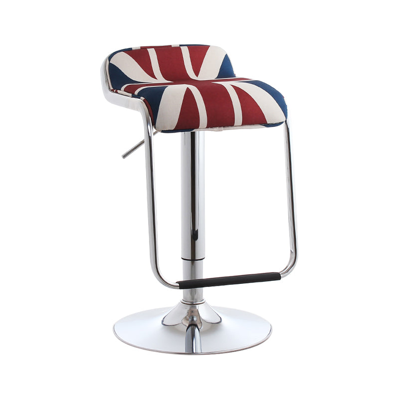 Taburete de bar rectangular moderno reposapiés silla de mostrador de metal ajustable para interiores