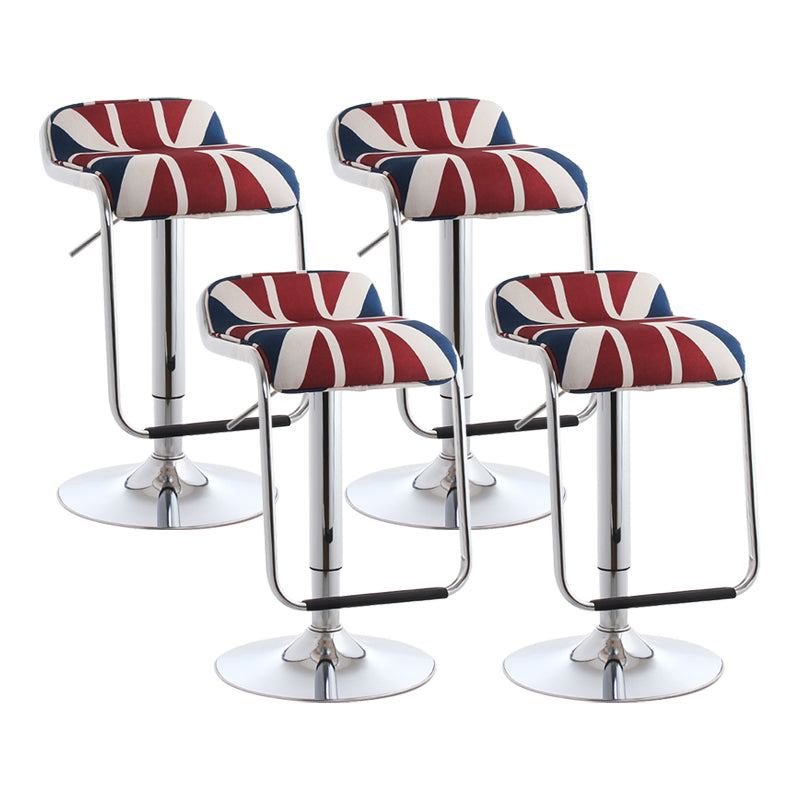 Taburete de bar rectangular moderno reposapiés silla de mostrador de metal ajustable para interiores
