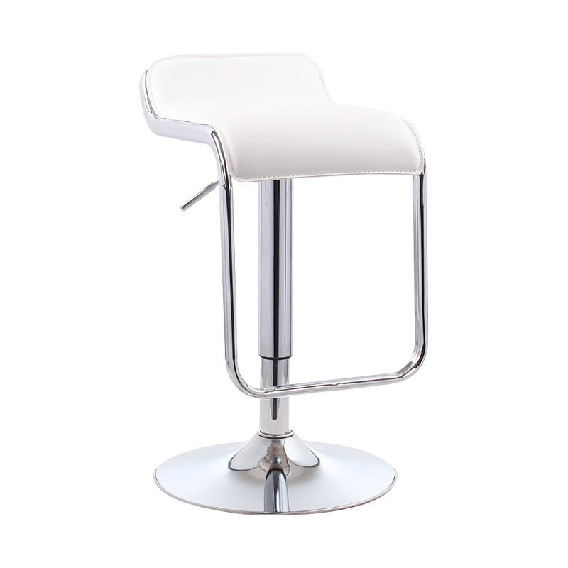 Taburete de bar rectangular moderno reposapiés silla de mostrador de metal ajustable para interiores