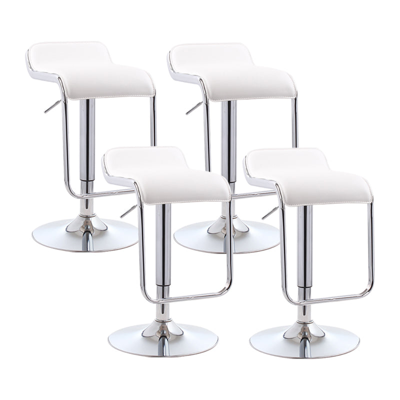 Taburete de bar rectangular moderno reposapiés silla de mostrador de metal ajustable para interiores