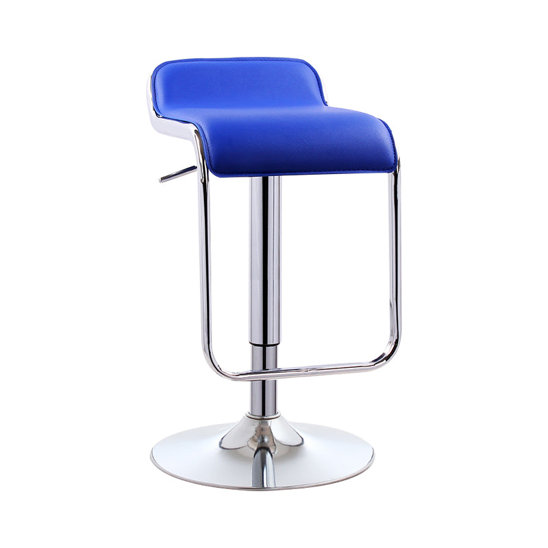 Taburete de bar rectangular moderno reposapiés silla de mostrador de metal ajustable para interiores