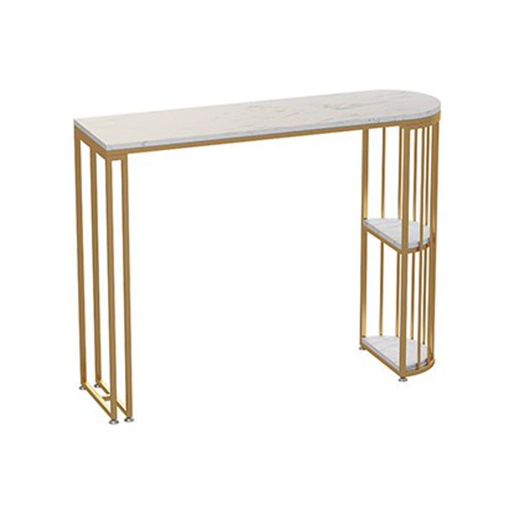 Mesa de comedor de barra de mármol glamoroso